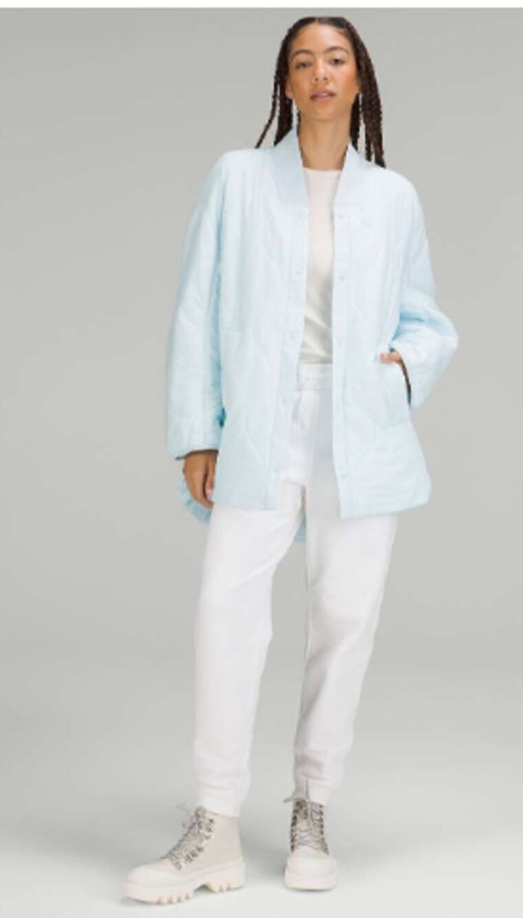 Lululemon Quilted Light Insulation Jacket Womens 6 Medium Blue